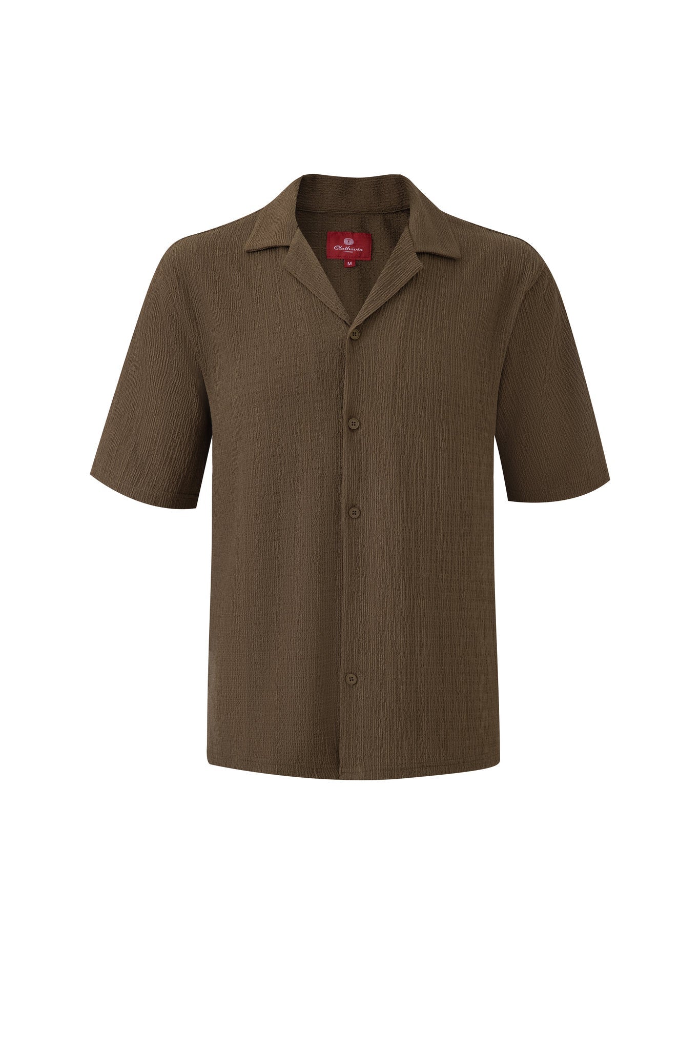 Textured T-shirt-Olive × Chino Short-Beige — Combo Look