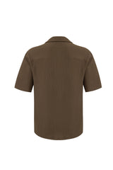 Textured T-shirt-Olive
