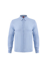 Linen Long Sleeves-Ocean-Blue