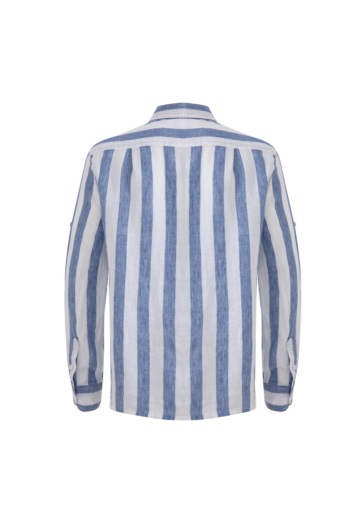 Linen Long Sleeves / stripe-Blue/White