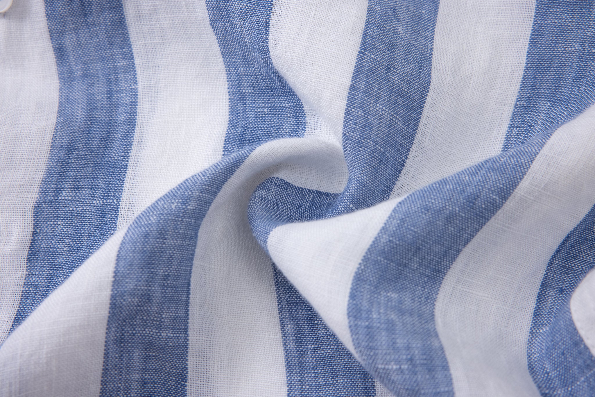 Linen Long Sleeves / stripe-Blue/White