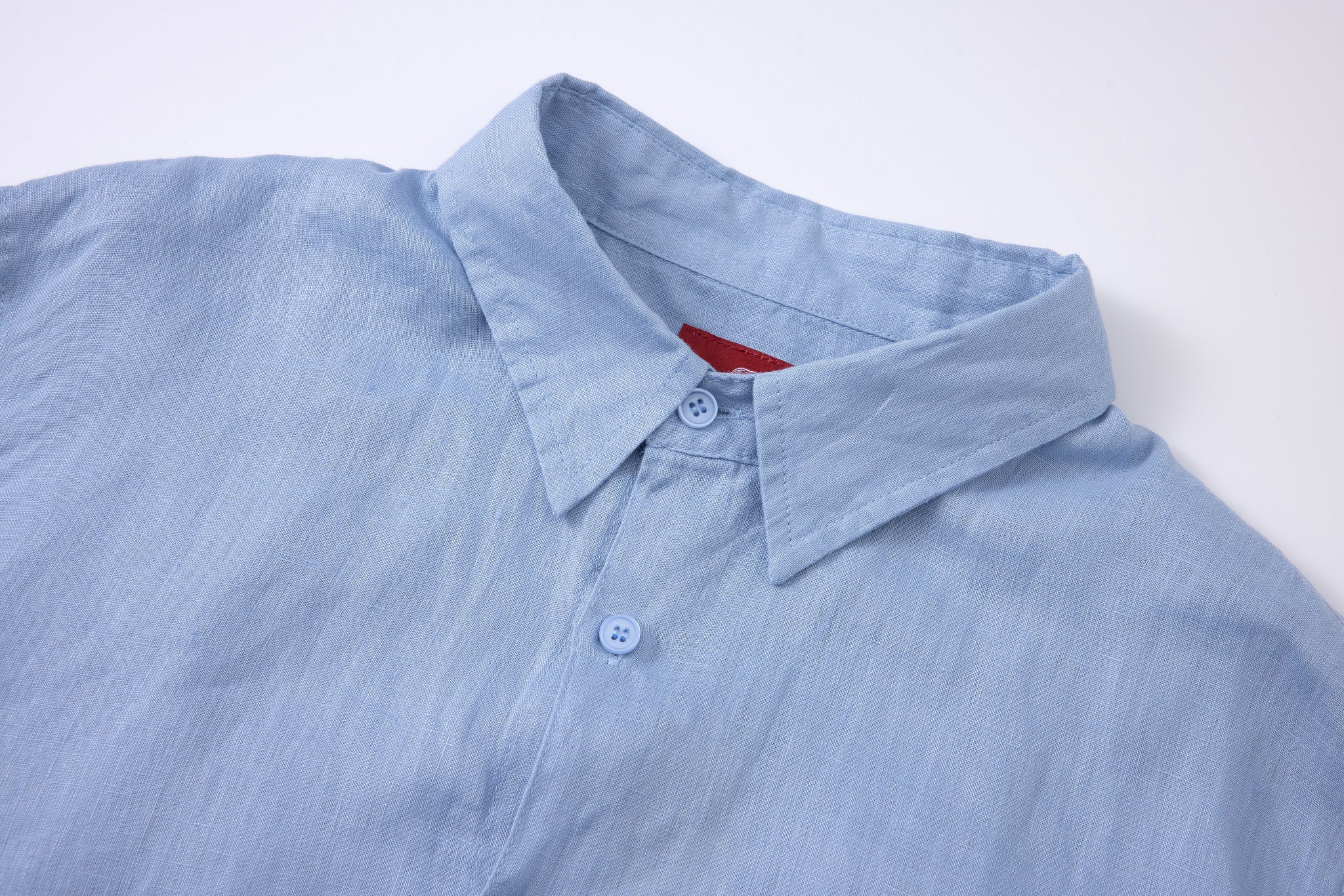 Linen Long Sleeves-Ocean-Blue