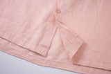 Linen Long Sleeves-Pink