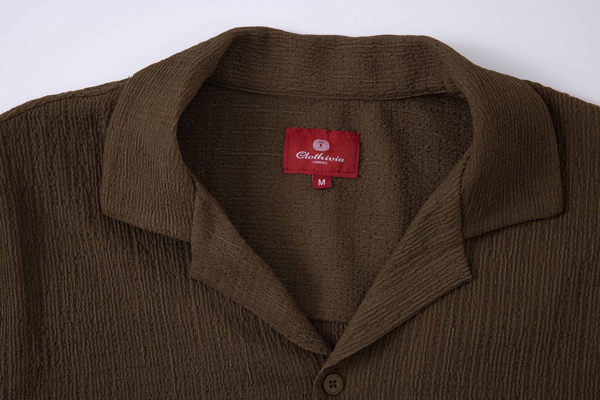 Textured T-shirt-Olive