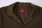 Textured T-shirt-Olive