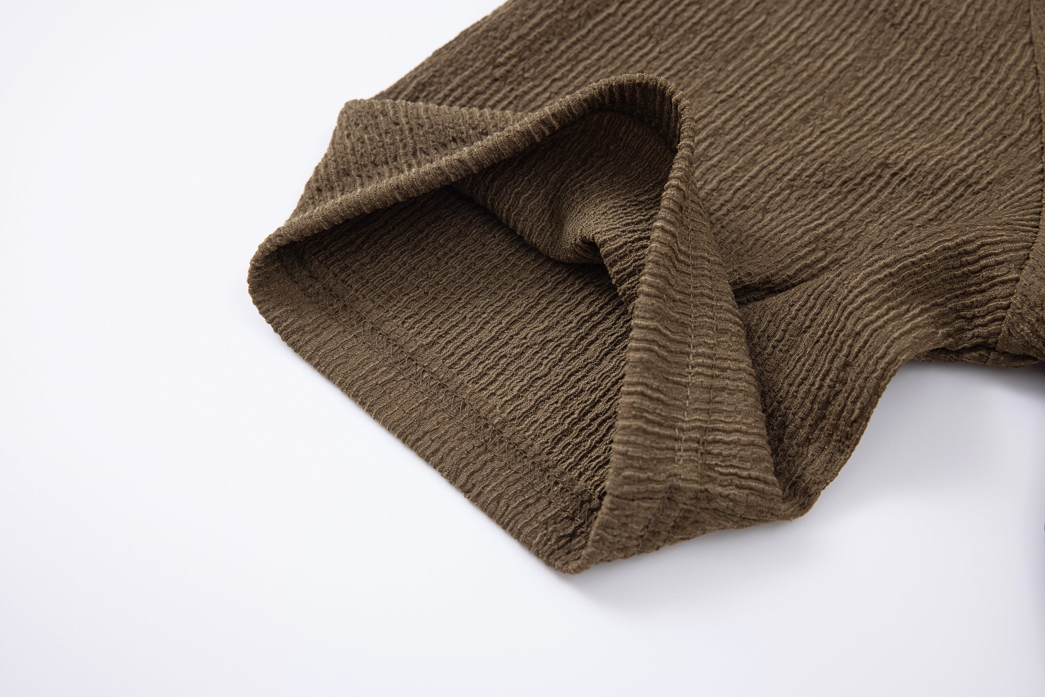 Textured T-shirt-Olive