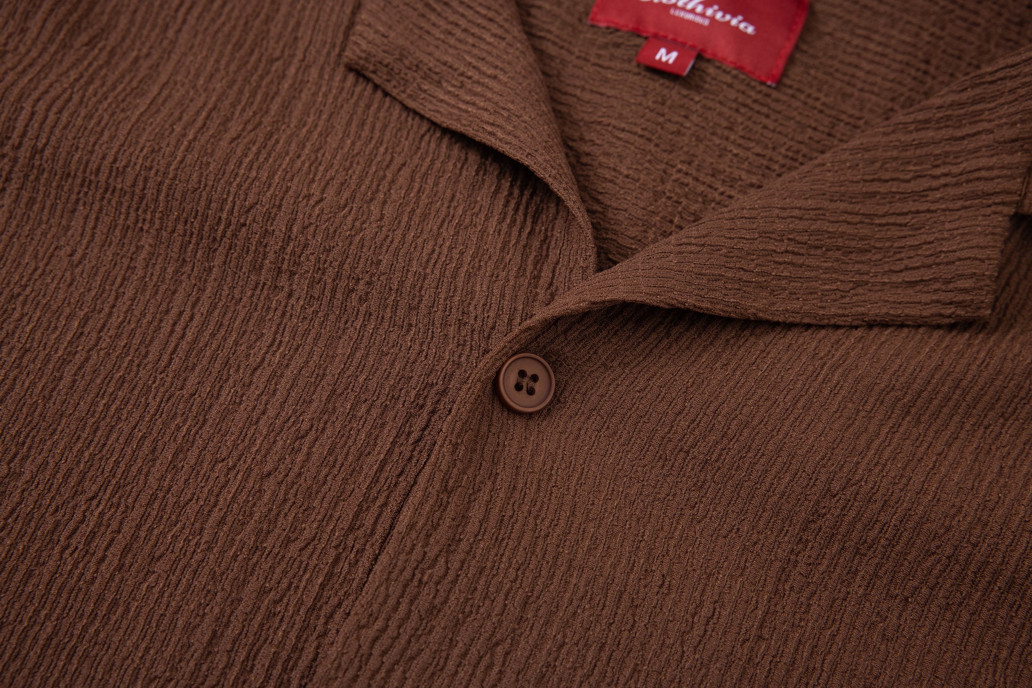Textured T-shirt-Brown