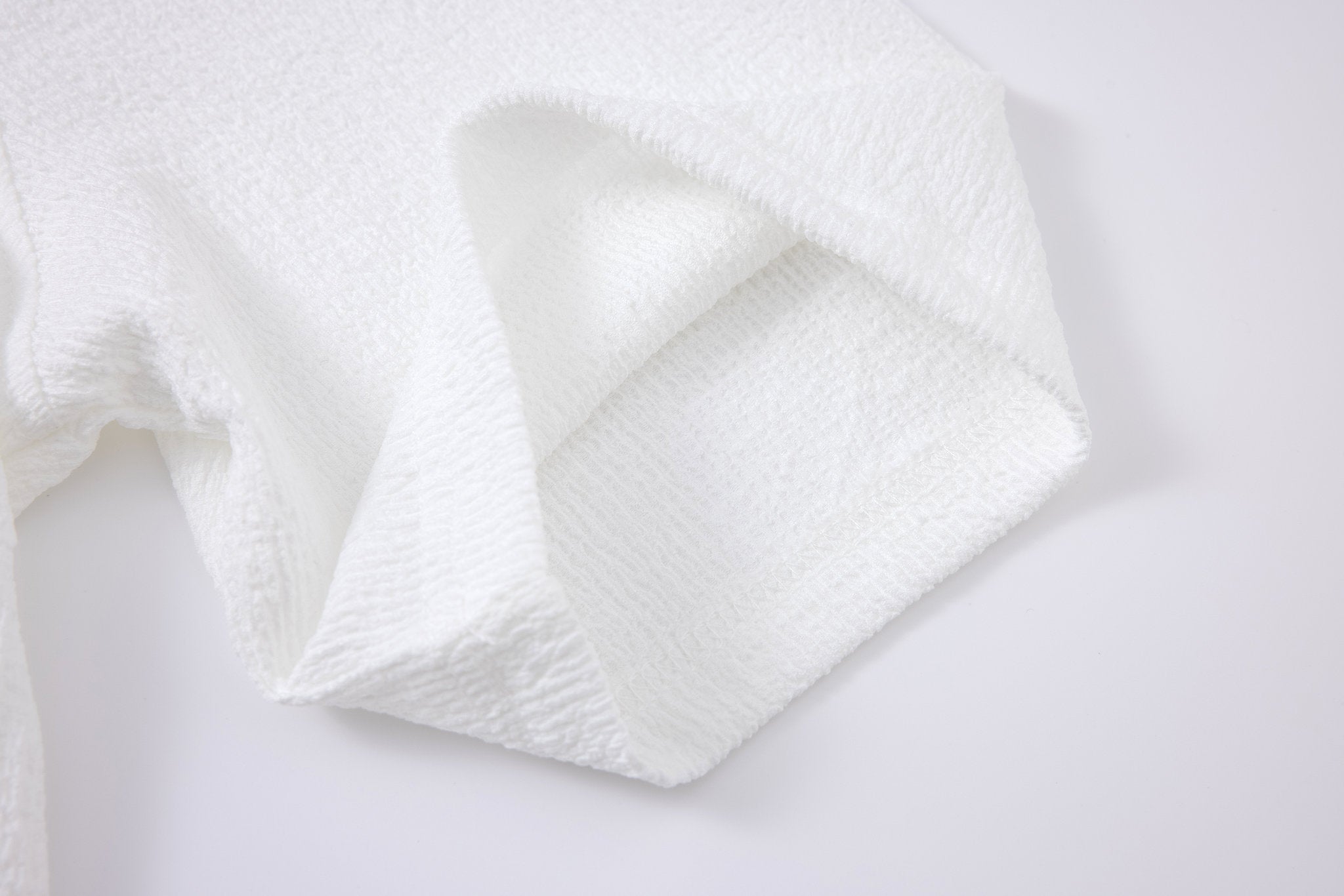 Textured T-shirt-White