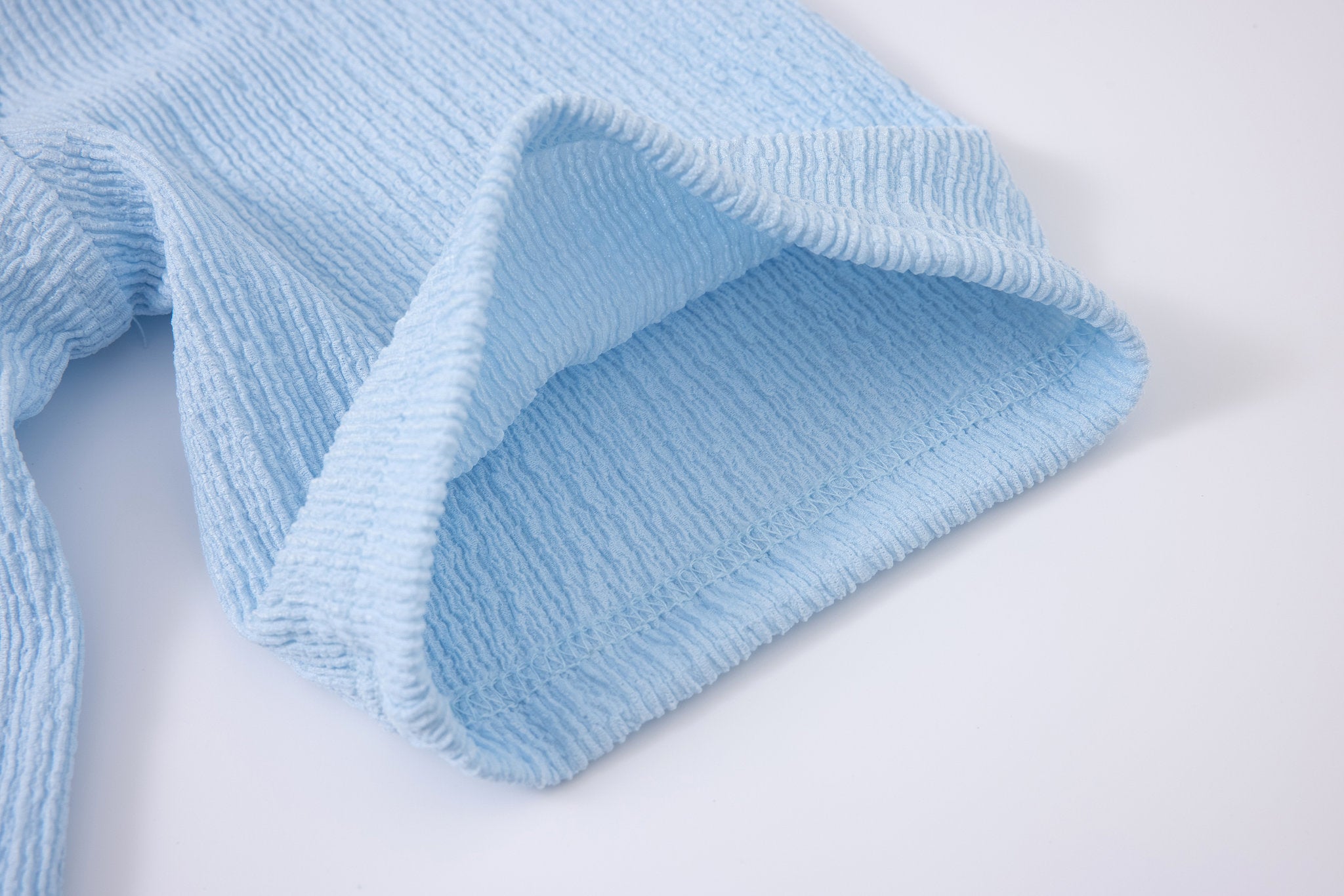 Textured T-shirt-Baby-Blue