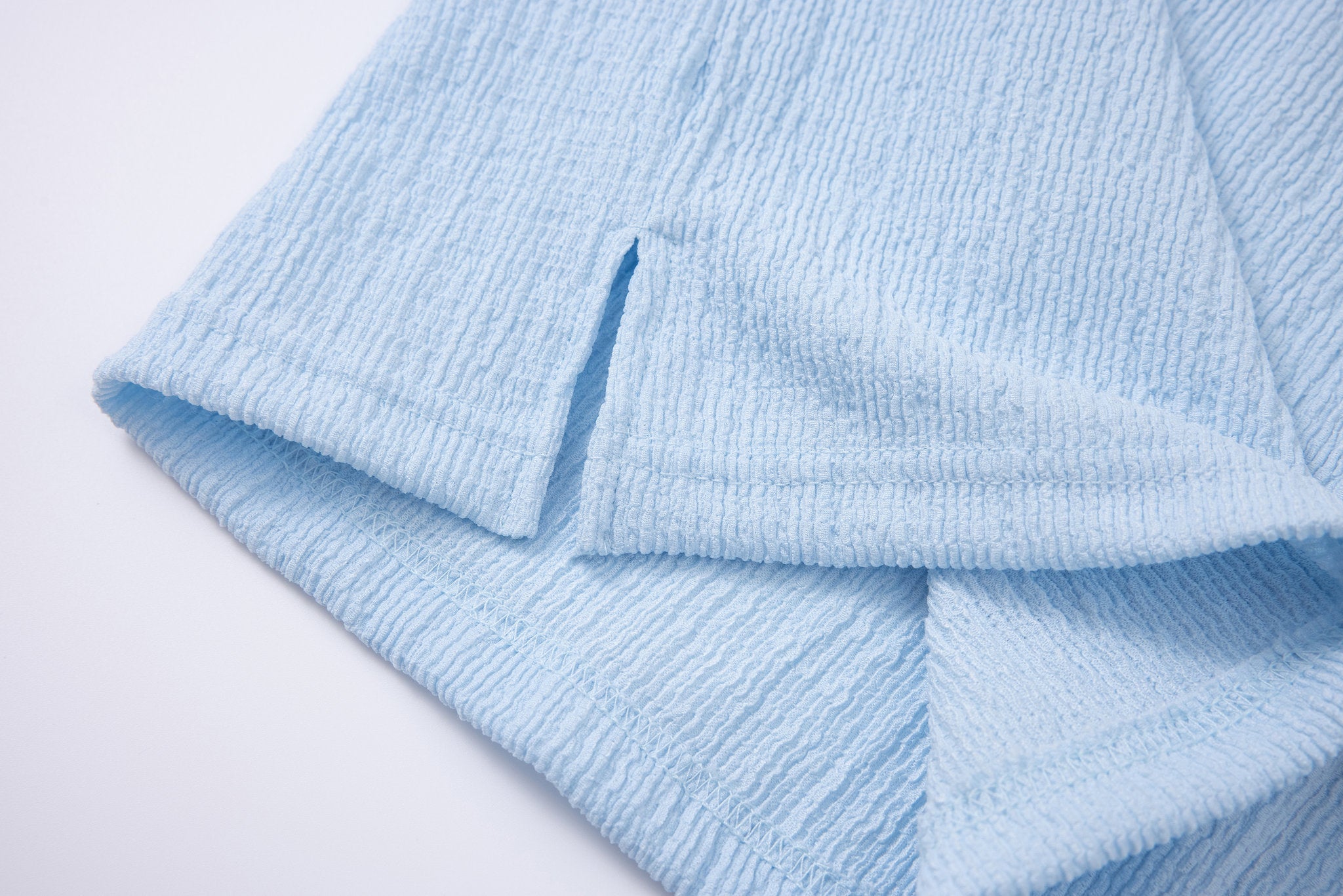 Textured T-shirt-Baby-Blue