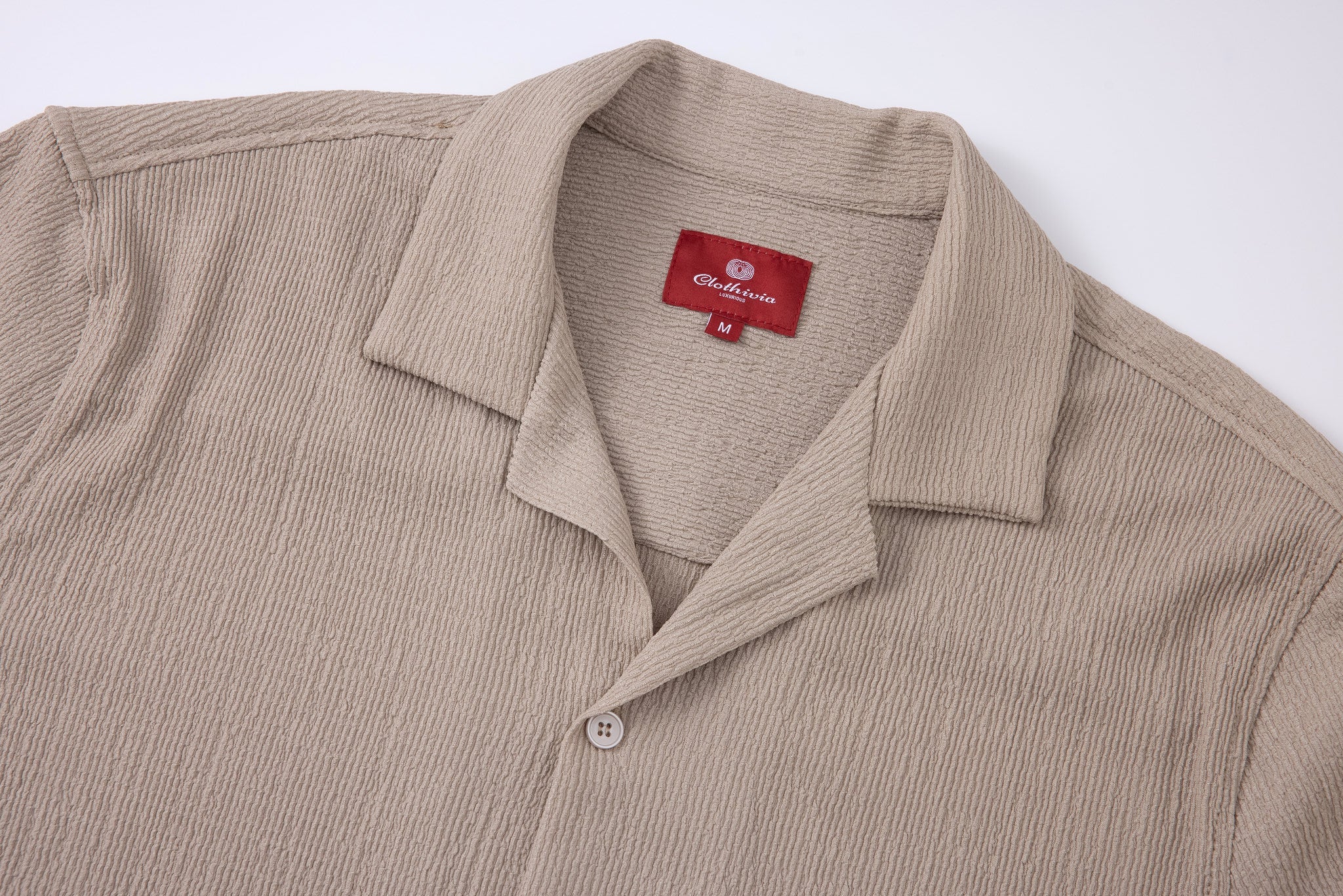 Textured T-shirt-Biege