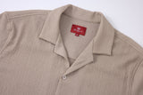 Textured T-shirt-Biege