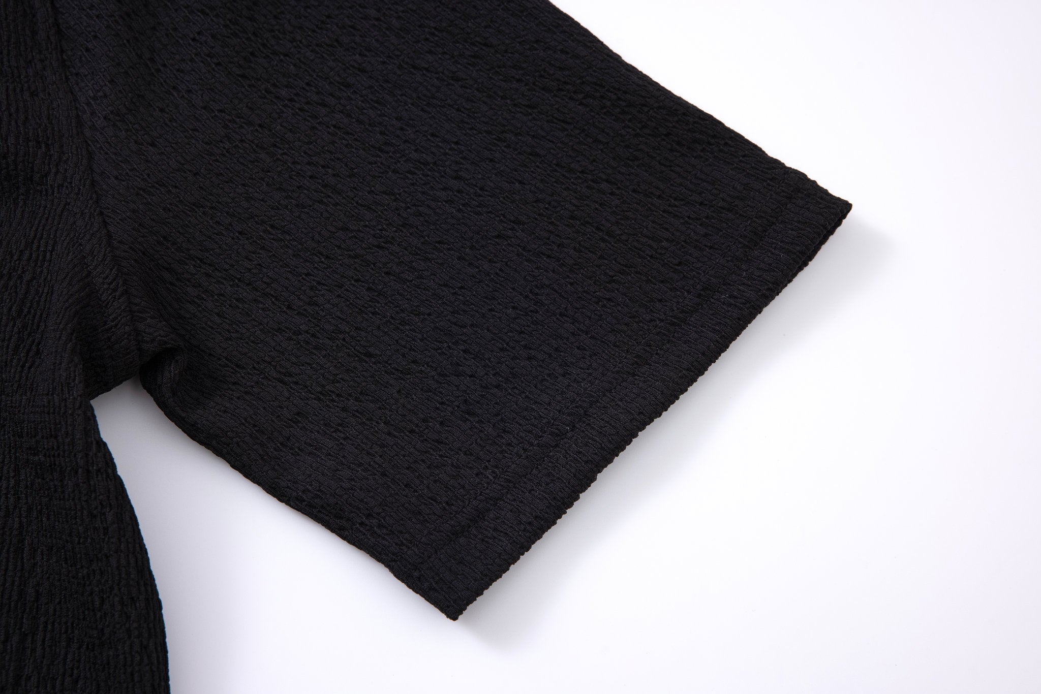 Textured T-shirt-Black