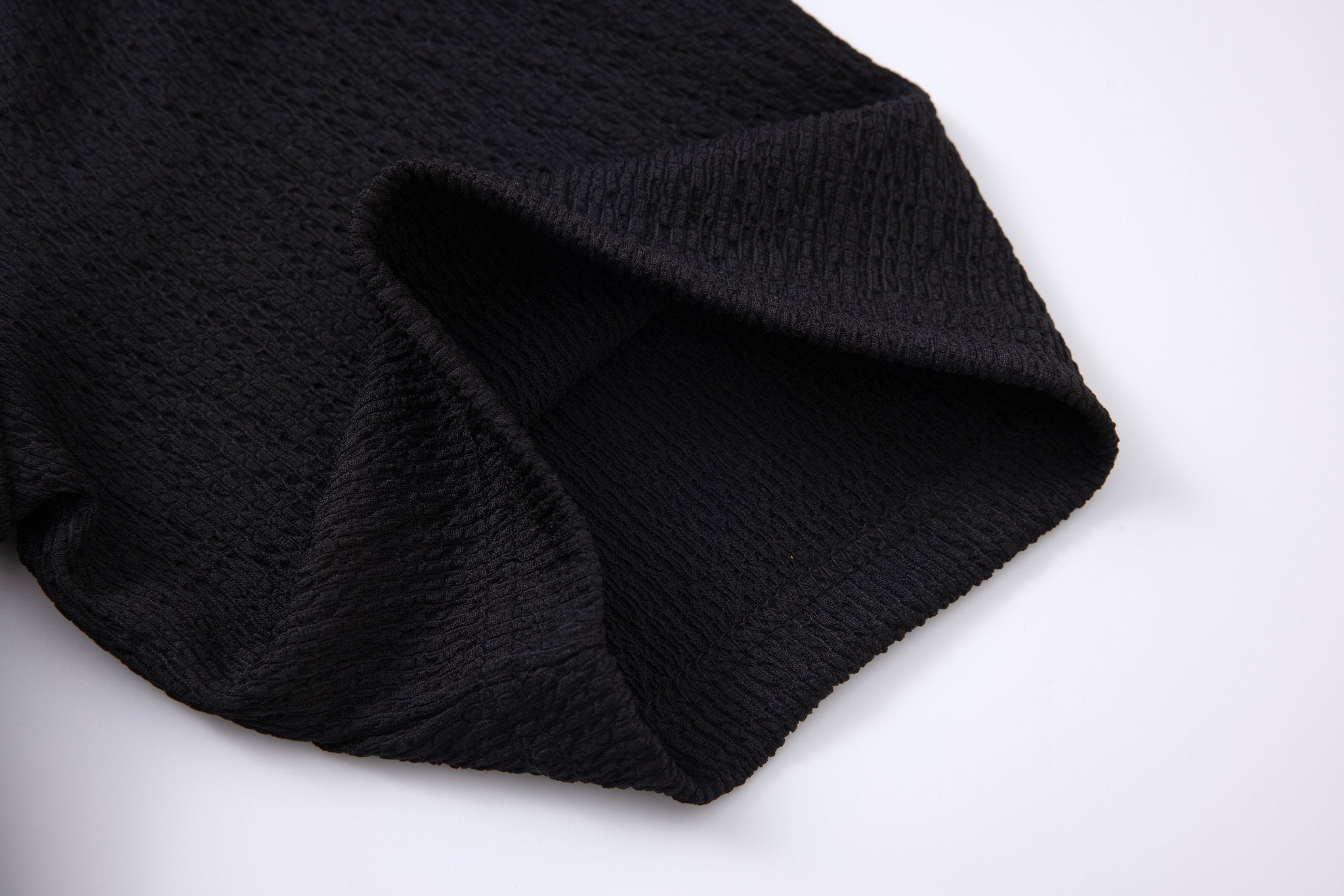 Textured T-shirt-Black