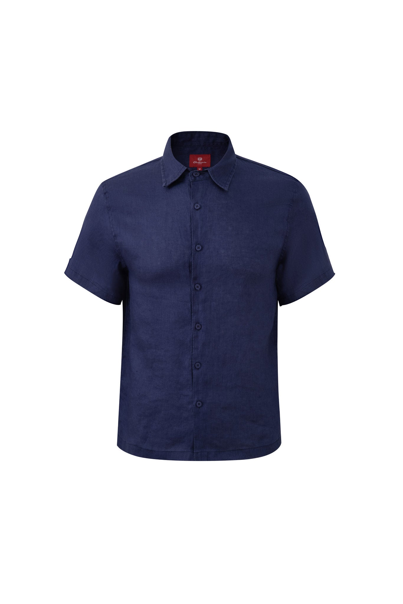 Linen Short Sleeves-Navy