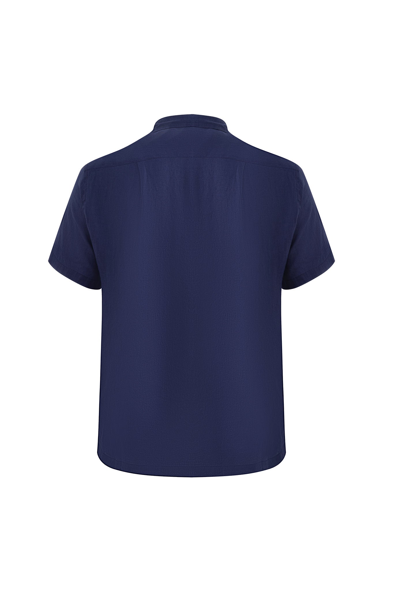 Linen Short Sleeves-Navy