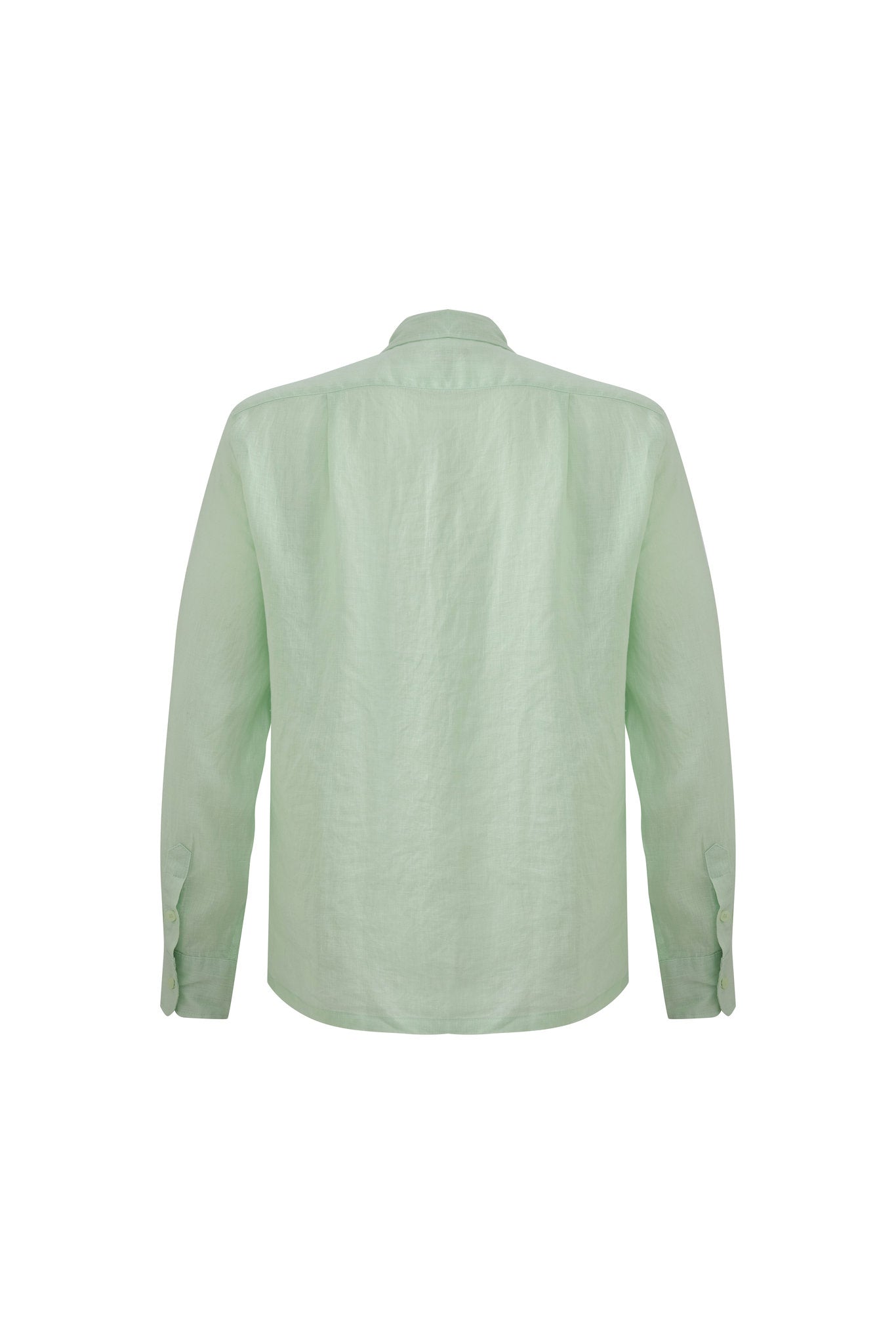Linen Long Sleeves-Mint-Green × Linen Pants-Ivory — Combo Look