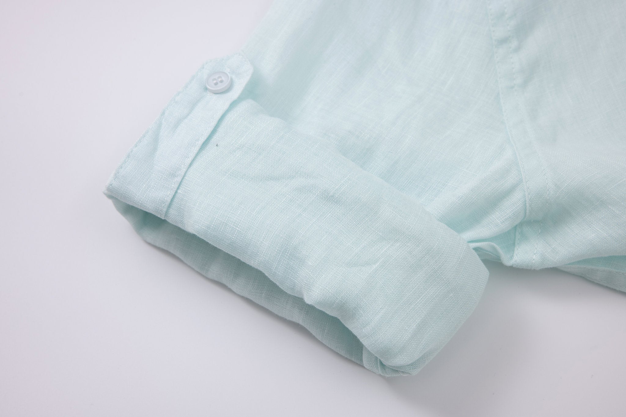 Linen Long Sleeves-Baby-Blue