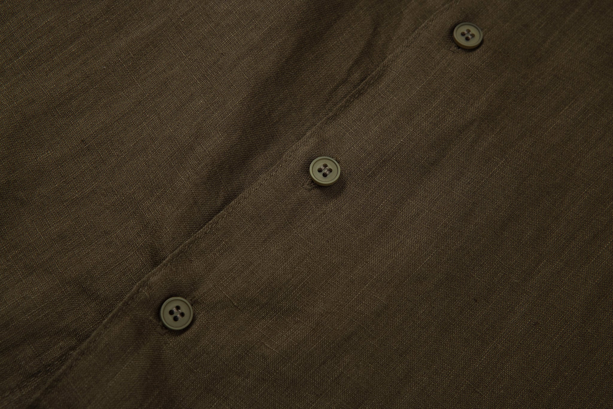 Linen Long Sleeves-Olive