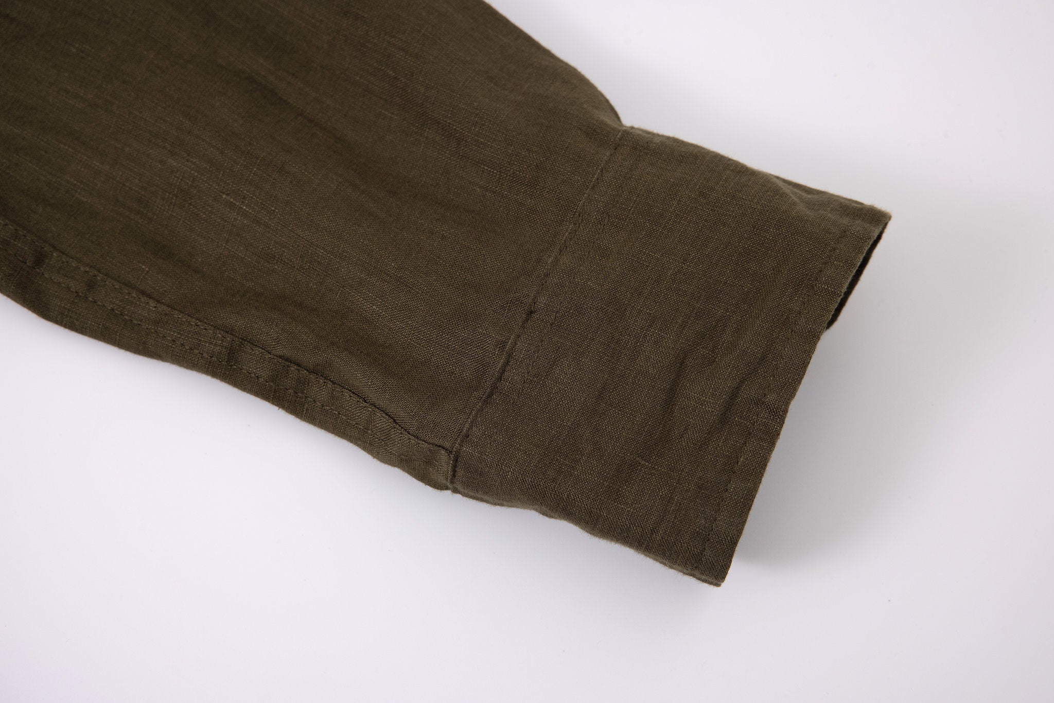 Linen Long Sleeves-Olive