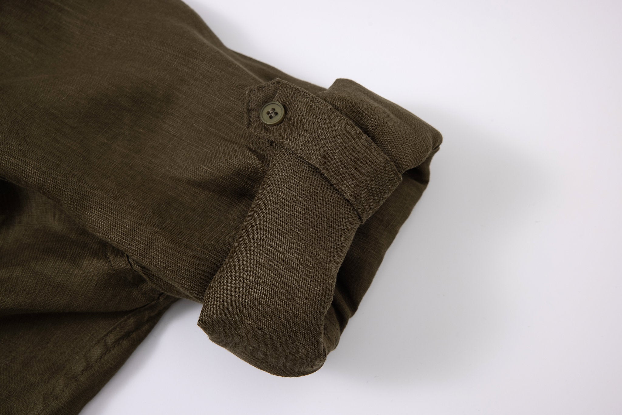 Linen Long Sleeves-Olive