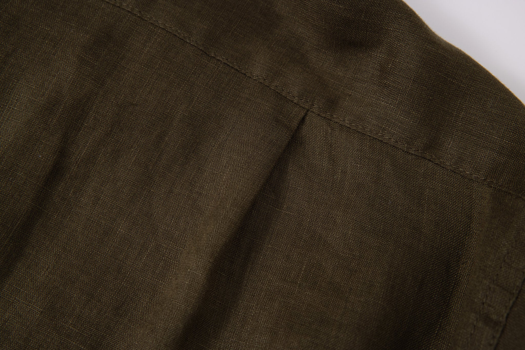 Linen Long Sleeves-Olive