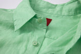 Linen Long Sleeves-Pastel-Mint