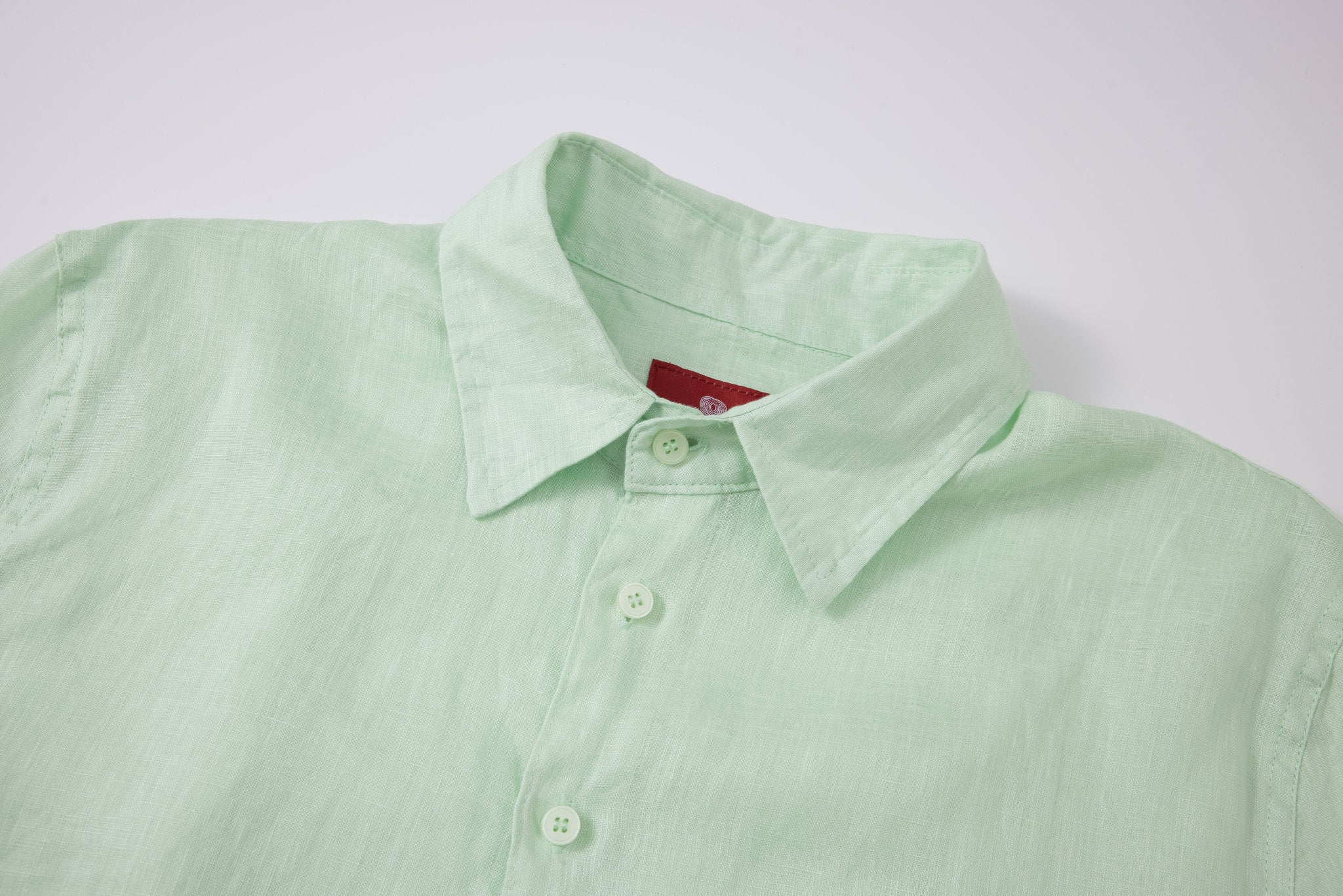Linen Long Sleeves-Mint-Green × Linen Pants-Ivory — Combo Look