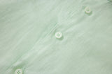 Linen Long Sleeves-Mint-Green