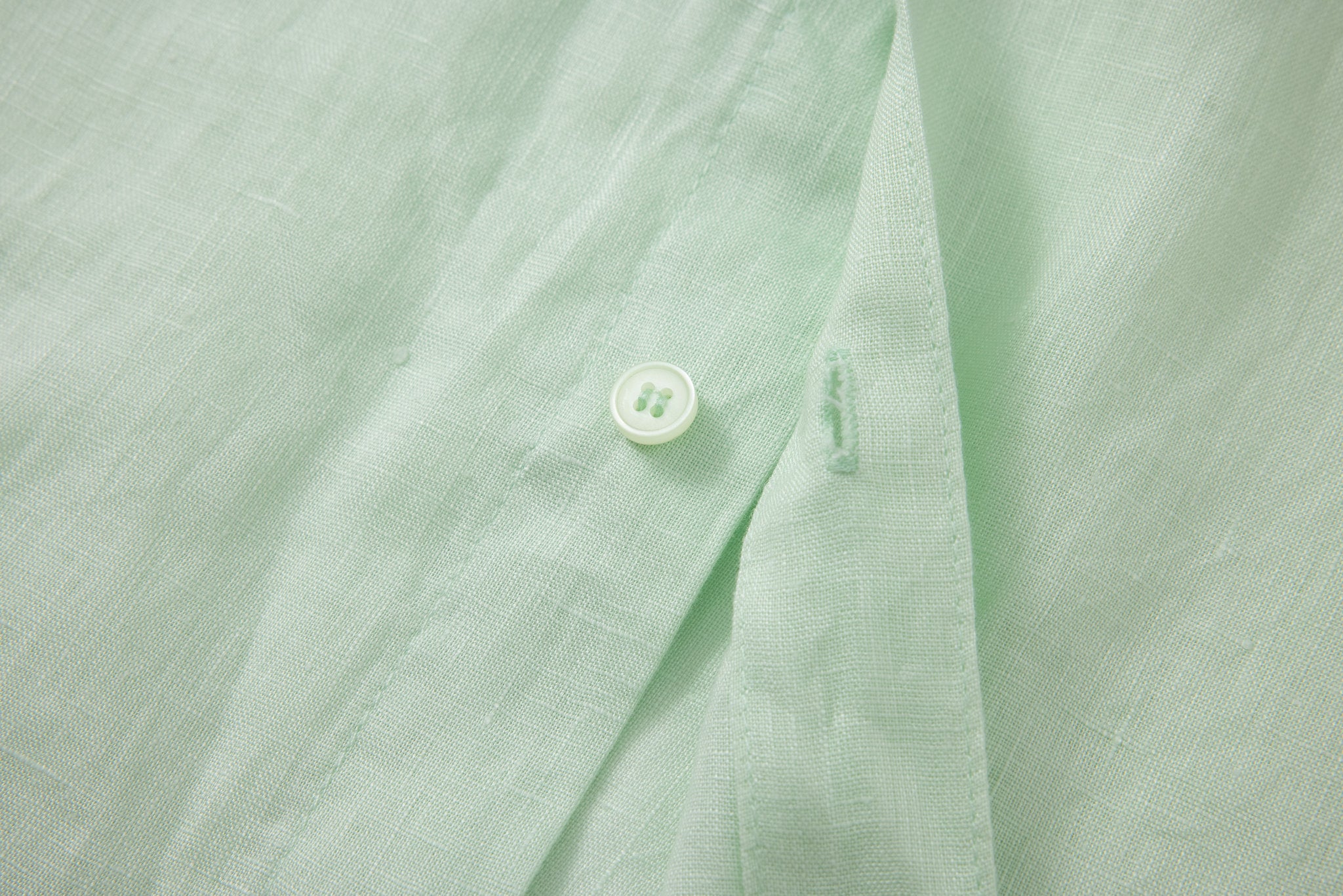Linen Long Sleeves-Mint-Green
