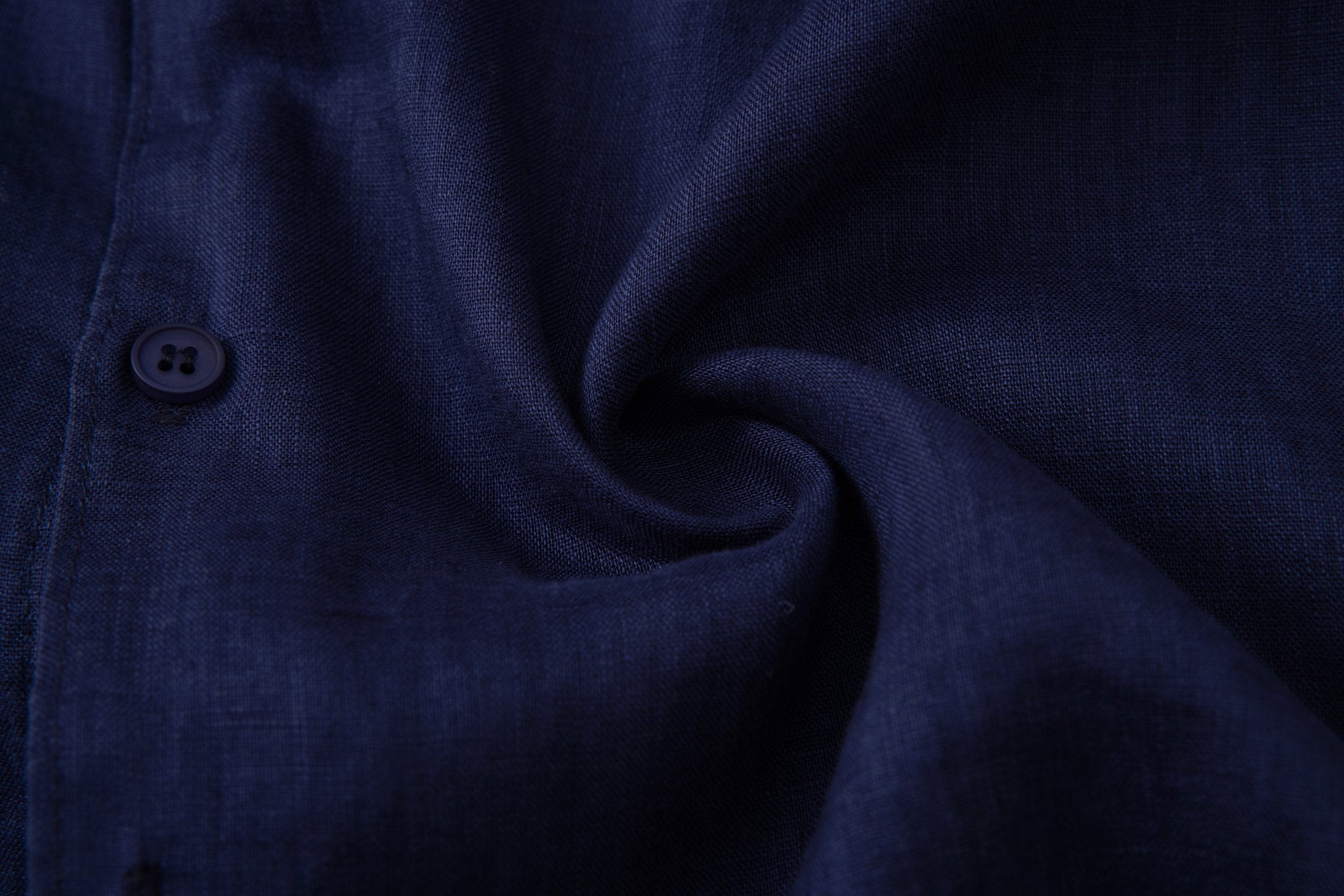 Linen Long Sleeves-Navy