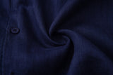 Linen Long Sleeves-Navy