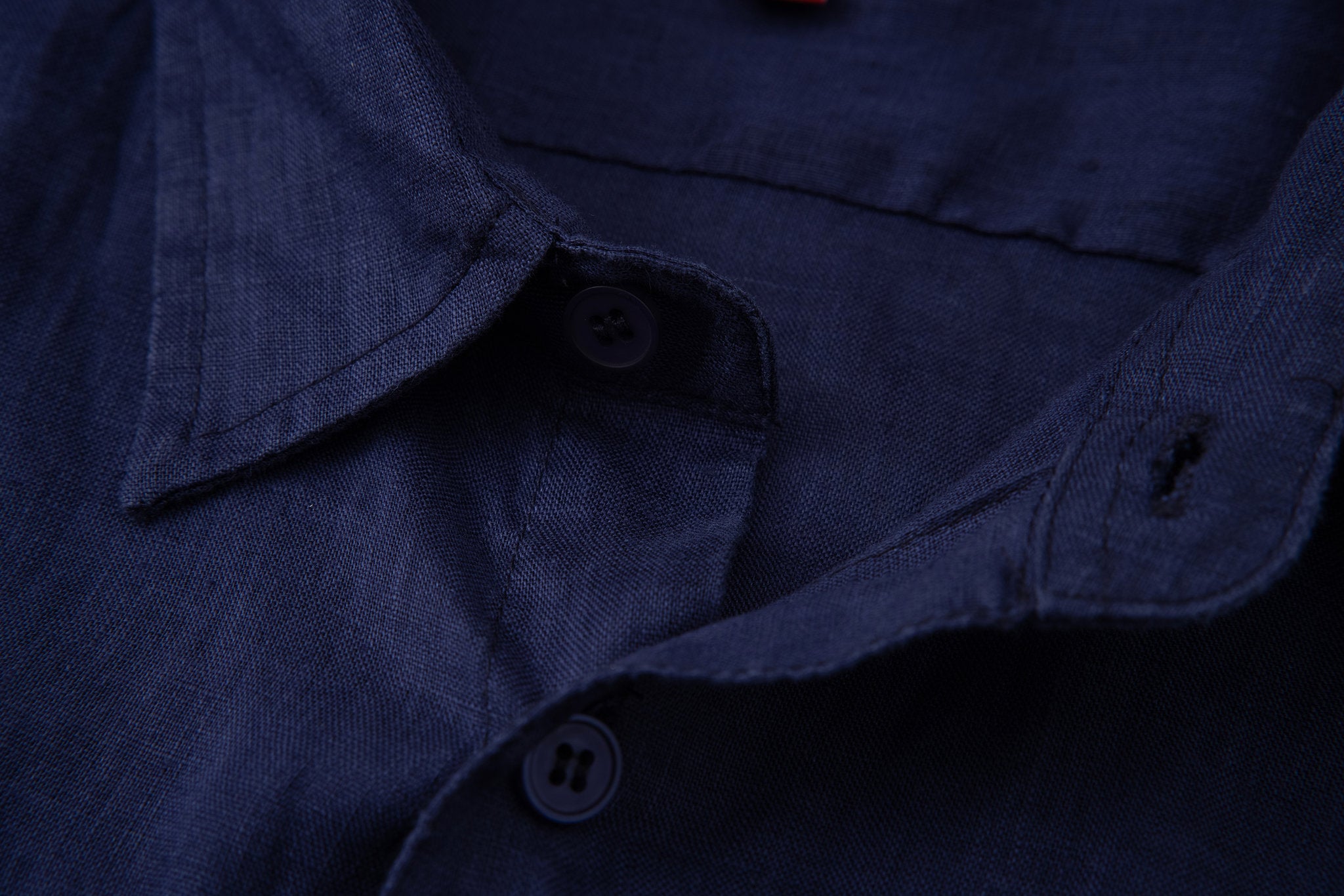 Linen Short Sleeves-Navy