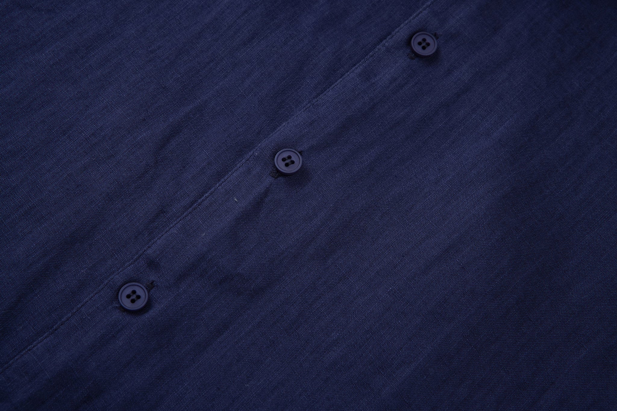 Linen Short Sleeves-Navy