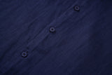 Linen Short Sleeves-Navy