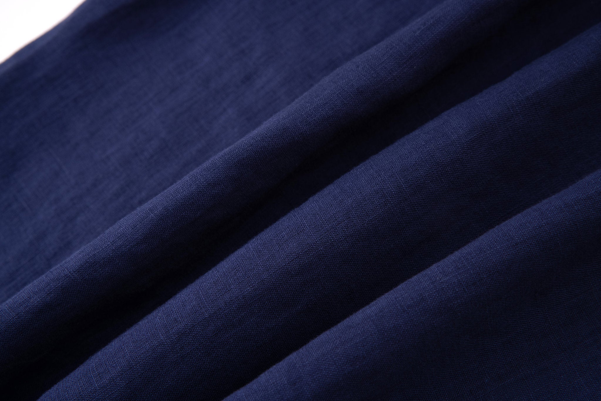 Linen Short Sleeves-Navy