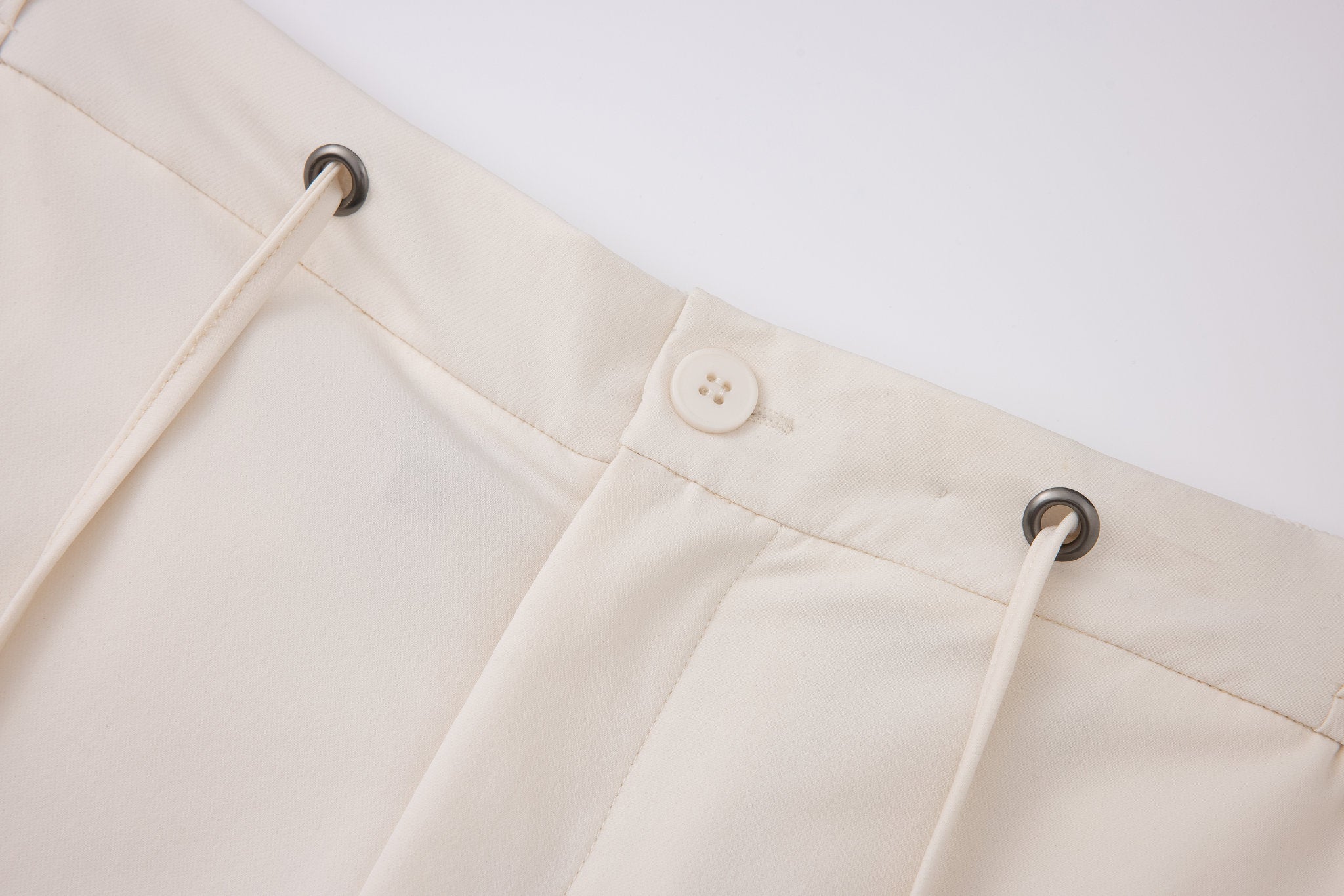 Nylon Pants-Ivory