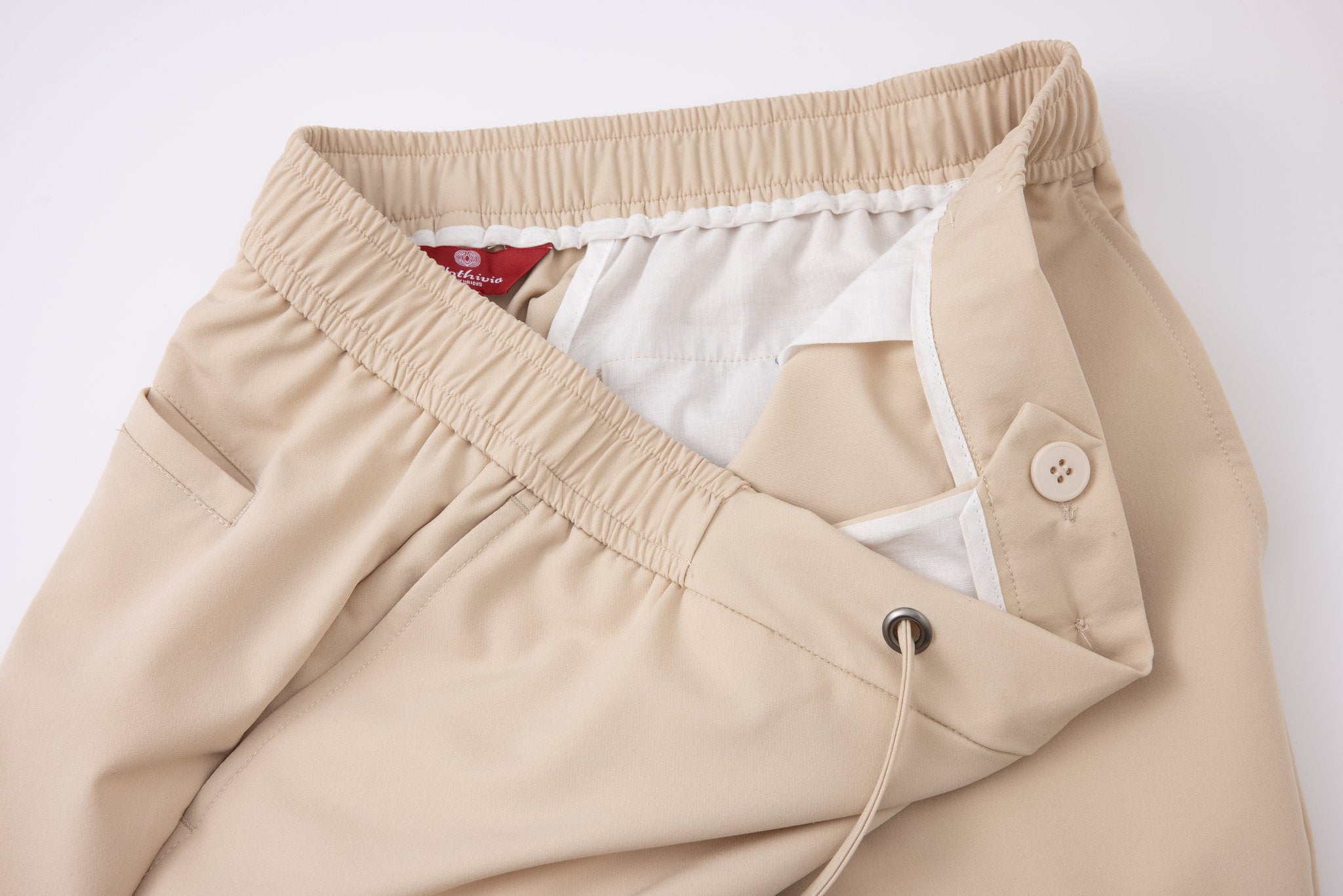 Nylon Pants-Beige