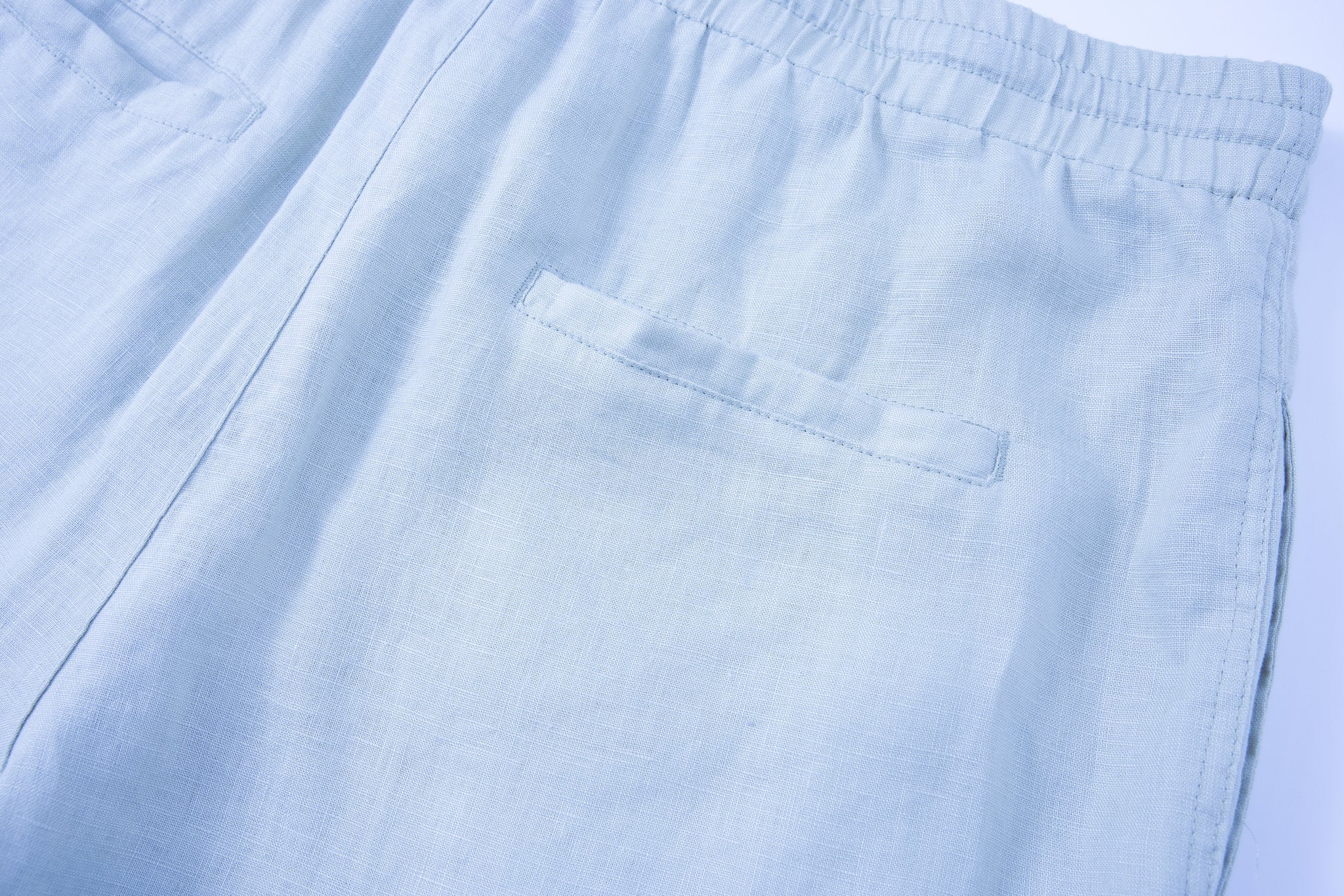 Linen Short-Ocean-Blue