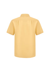 Linen Short Sleeves-Yellow