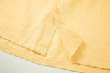 Linen Short Sleeves-Yellow