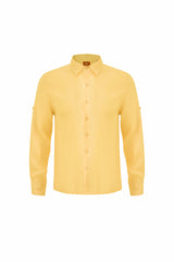 Linen Long Sleeves-Yellow