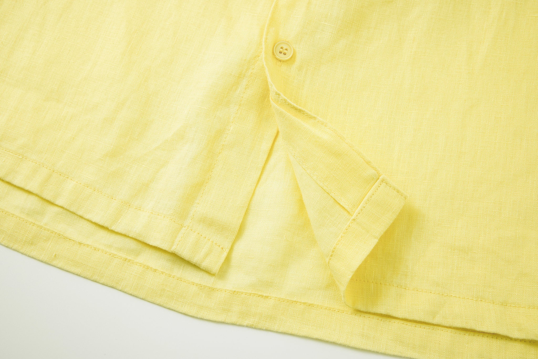 Linen Long Sleeves-Lemon-Yellow