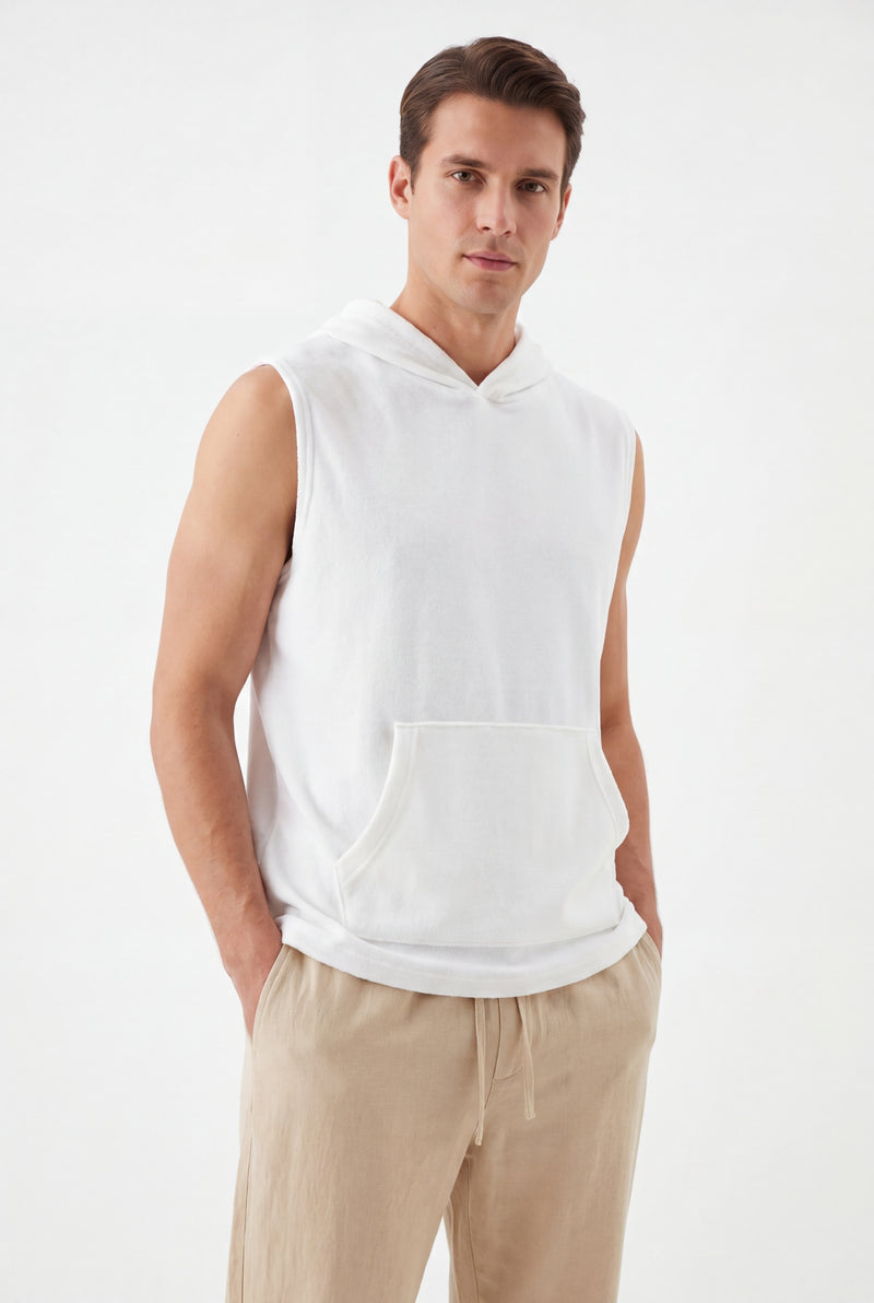 Towel Hoodie-White