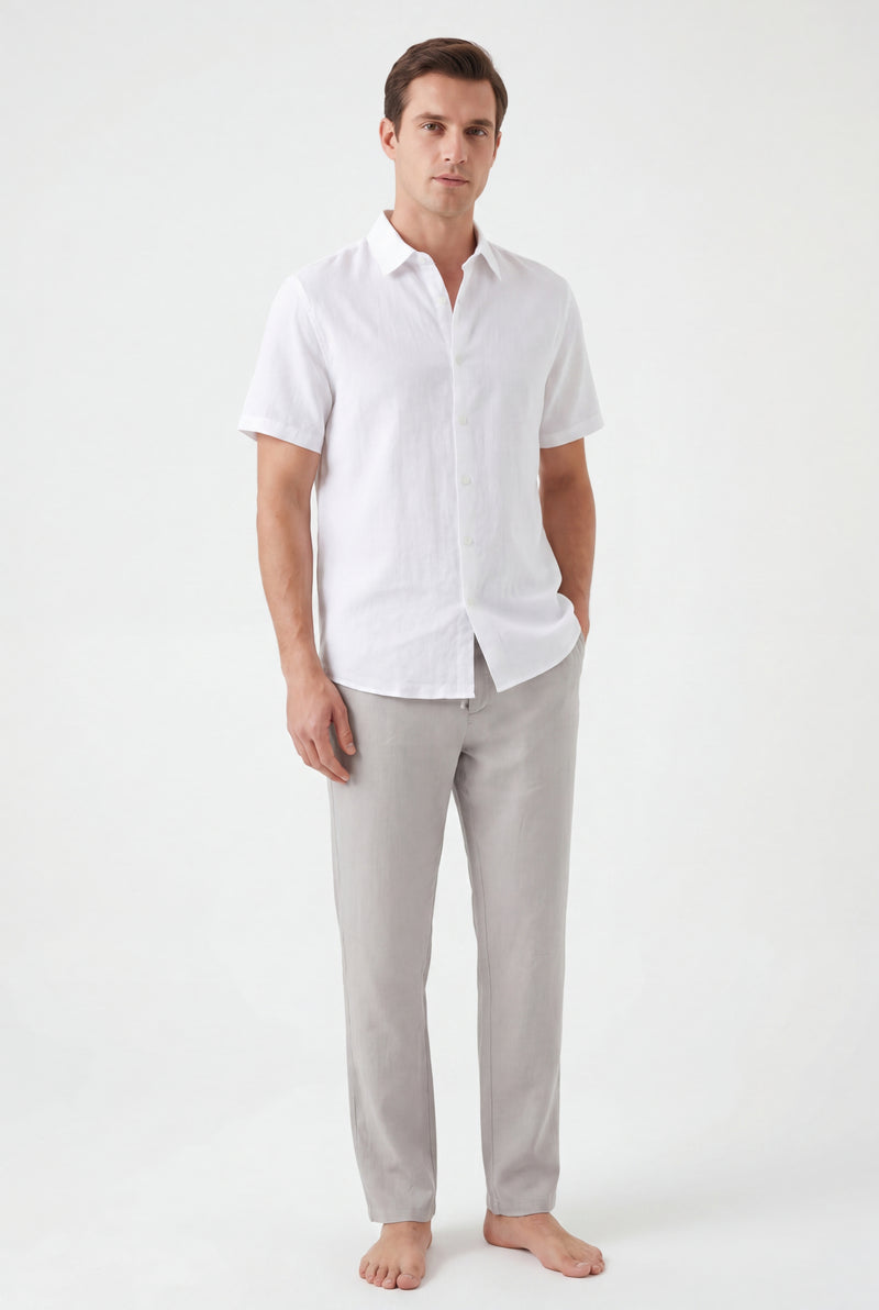 Linen Pants-Grey
