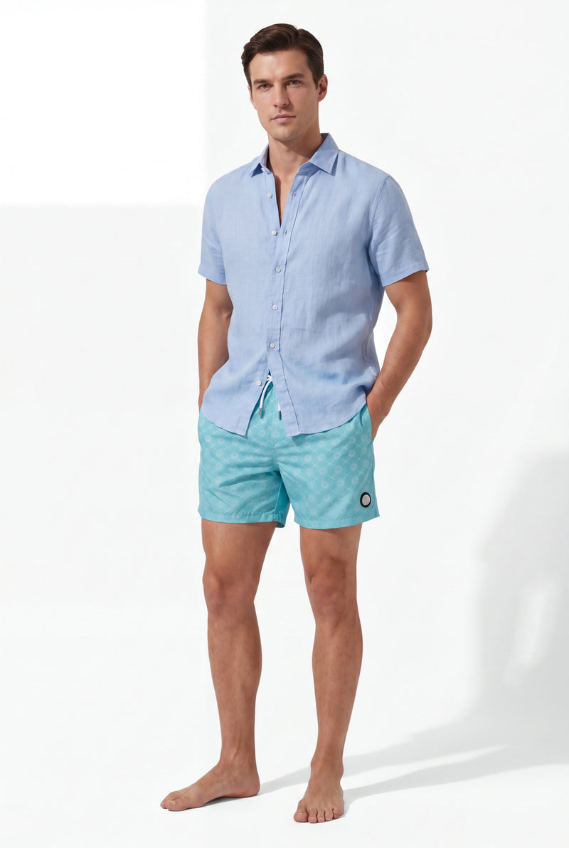 Signature Swim Shorts -Tiffany