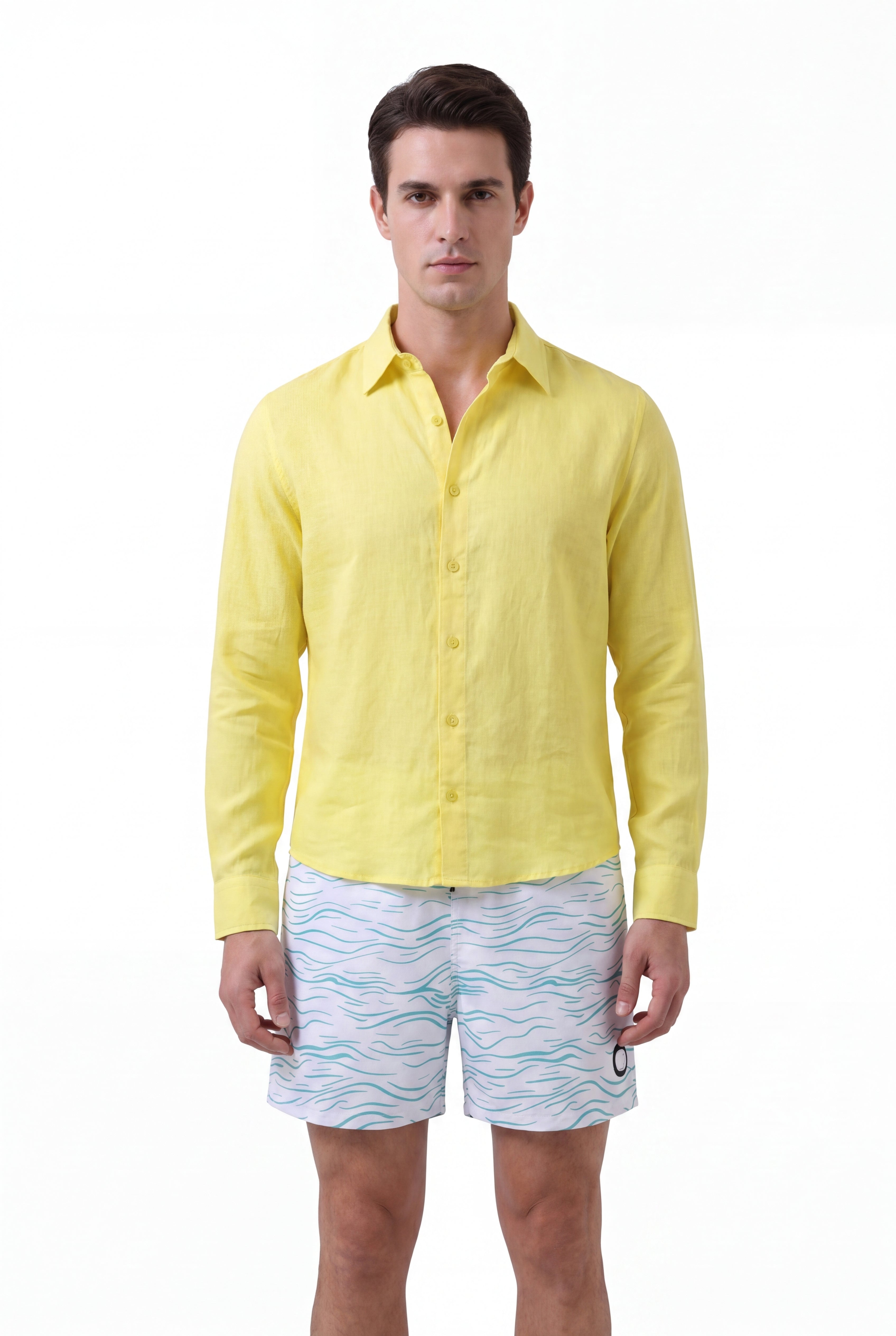 Swimming shorts-Waves-Green