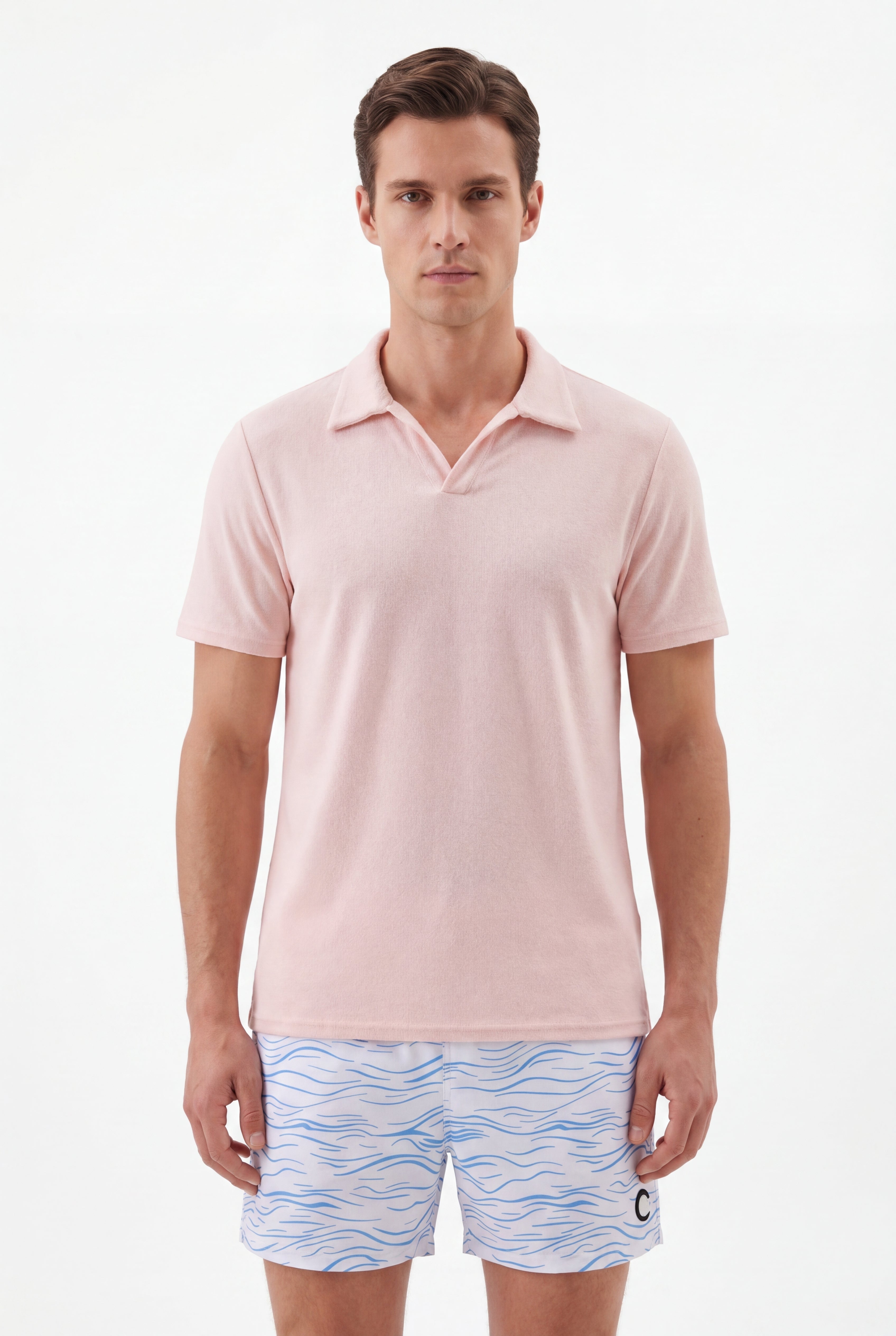 Swimming shorts-Waves-Babyblue
