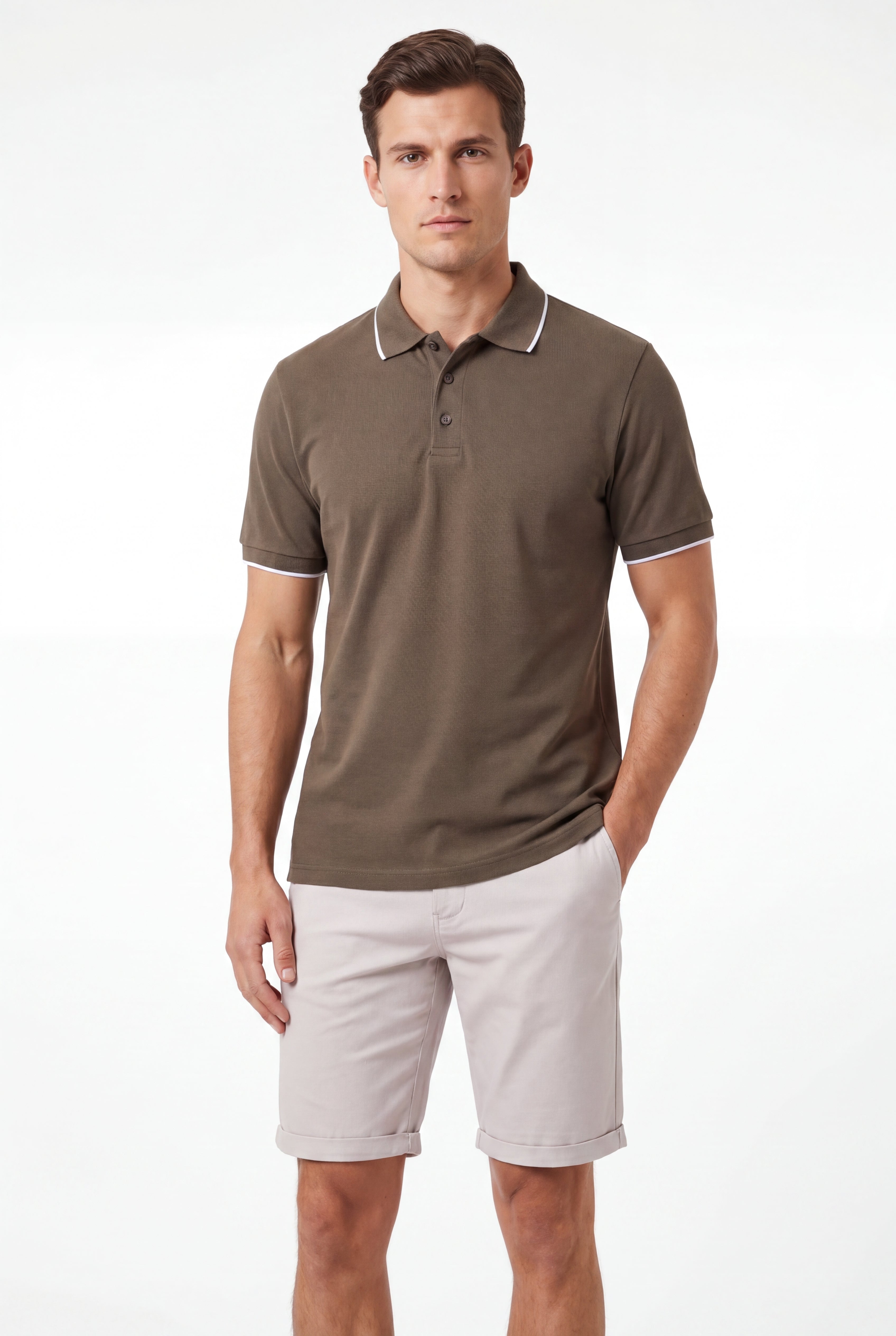 Polo T-shirt-Olive