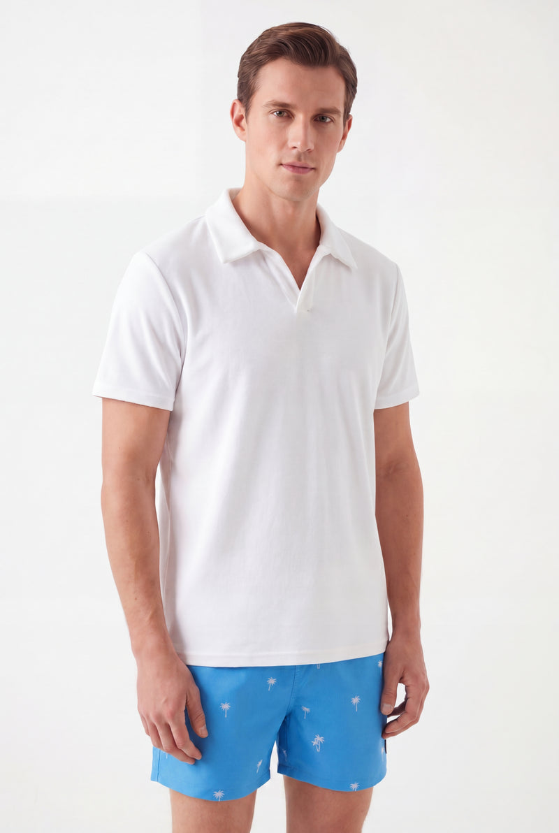 Swimming shorts-Palms-Baby-Blue